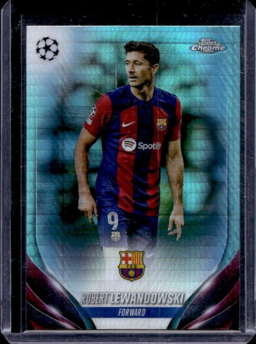 Robert Lewandowski 2023 Topps Chrome Aqua Prism