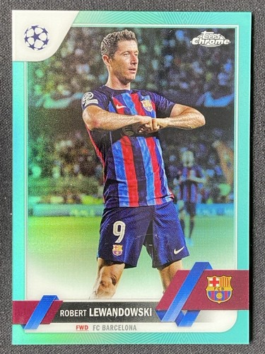 Robert Lewandowski 2022 Topps Chrome Aqua Refractor /199