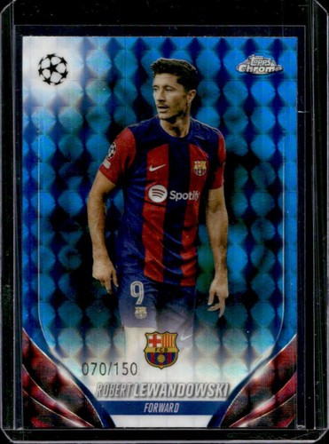 Robert Lewandowski 2024 Topps Chrome Blue Geometric Refractor /150