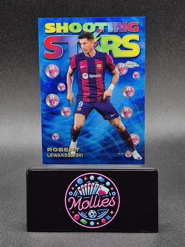 Robert Lewandowski 2023 Topps Chrome Blue Wave /75