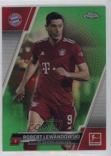 Robert Lewandowski 2021 Topps Chrome Bundesliga Green Refractor /99