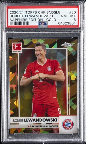 Robert Lewandowski 2020 Topps Chrome Bundesliga Sapphire Gold /50