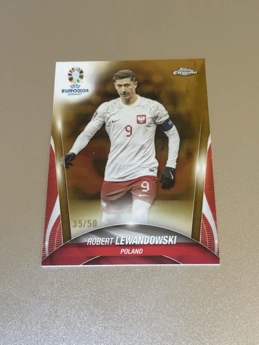 Robert Lewandowski 2024 Topps Chrome Gold /50