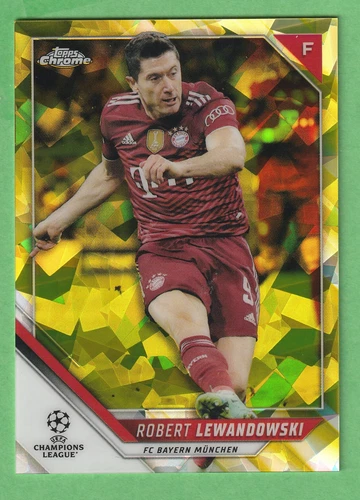 Robert Lewandowski 2021 Topps Chrome Gold Cracked Ice /99
