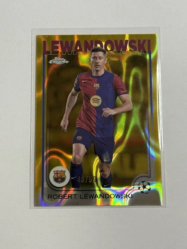 Robert Lewandowski 2024 Topps Chrome Gold Lava /50