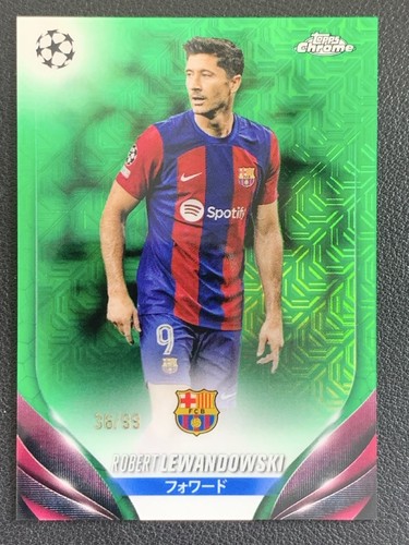 Robert Lewandowski 2023 Topps Chrome Green Mojo /99