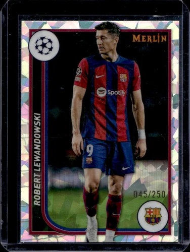 Robert Lewandowski 2023 Topps Chrome Merlin Atomic Refractor /250