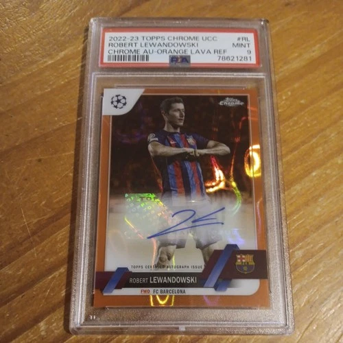 Robert Lewandowski 2023 Topps Chrome Orange Lava