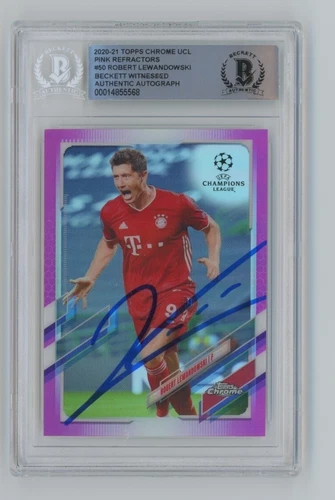 Robert Lewandowski 2020 Topps Chrome Pink Refractor /175