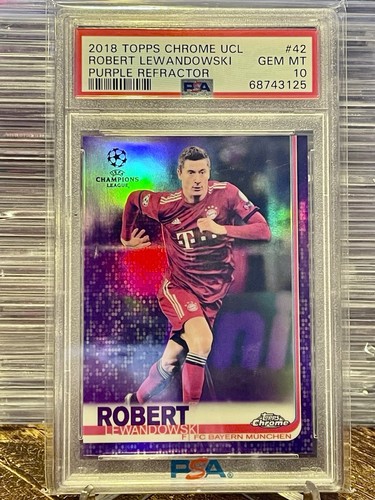 Robert Lewandowski 2018 Topps Chrome Purple Refractor /250