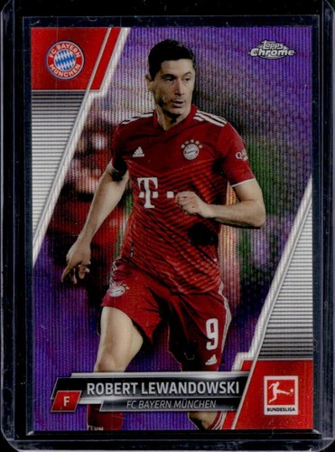 Robert Lewandowski 2021 Topps Chrome Purple Wave Refractor /299