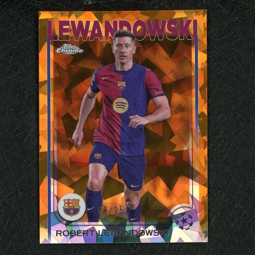 Robert Lewandowski 2024 Topps Chrome Sapphire Orange /25