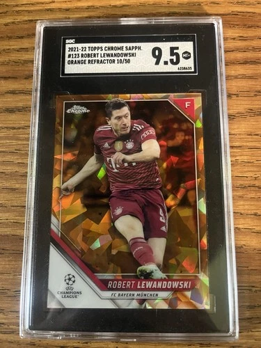 Robert Lewandowski 2021 Topps Chrome Sapphire Orange Refractor /50