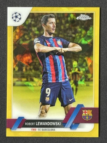 Robert Lewandowski 2023 Topps Chrome Sapphire Yellow /99