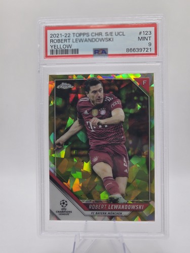 Robert Lewandowski 2022 Topps Chrome UCL Sapphire Edition Yellow /99