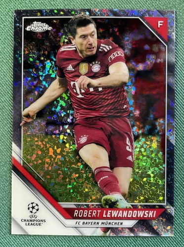 Robert Lewandowski 2021 Topps Chrome UCL Silver Mini Diamond /275