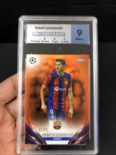 Robert Lewandowski 2023 Topps Chrome UEFA /25