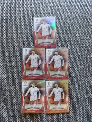 Robert Lewandowski 2024 Topps Chrome UEFA Euro 2024 Refractor /5