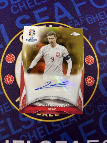 Robert Lewandowski 2024 Topps Chrome UEFA EURO Gold /50