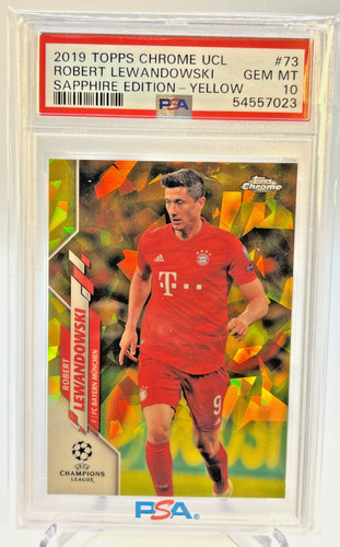 Robert Lewandowski 2019 Topps Chrome UEFA Sapphire /99