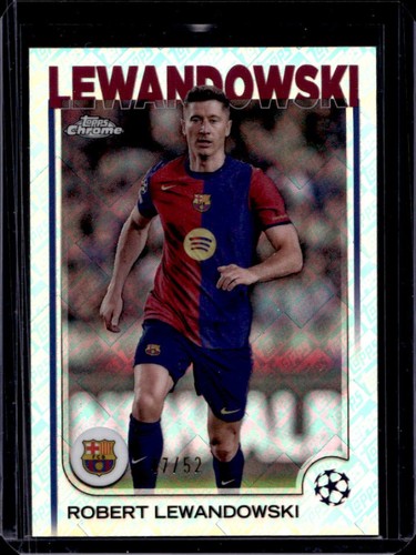 Robert Lewandowski 2024 Topps Chrome UEFA Toppsfractor /52