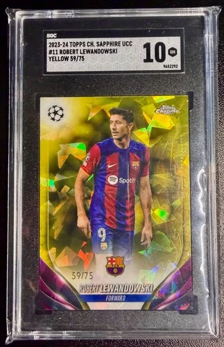 Robert Lewandowski 2023 Topps Chrome Yellow /75