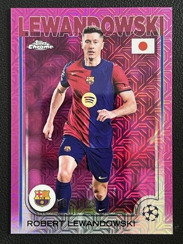 Robert Lewandowski 2024 Topps Cromo UCC Rosa Mojo /125