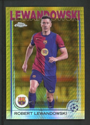 Robert Lewandowski 2025 Topps Cromo UEFA Champions League Gold /50