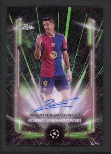 Robert Lewandowski 2025 Topps Cromo UEFA Champions League Nero Lazer /99
