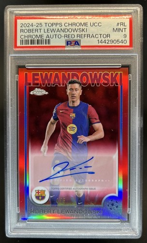 Robert Lewandowski 2024 Topps Cromo UEFA Red Refractor /5