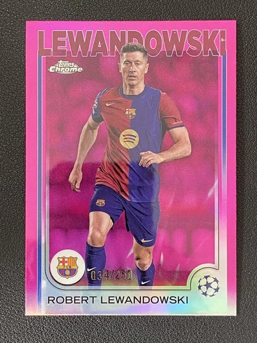 Robert Lewandowski 2024 Topps Cromo UEFA Refractor /250