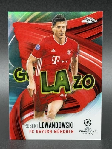 Robert Lewandowski 2020 Topps Cromo UEFA Verde Azulado /199