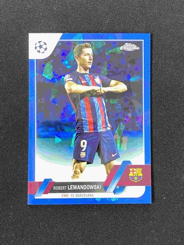Robert Lewandowski 2023 Topps Cromo Zafiro UEFA Sapphire