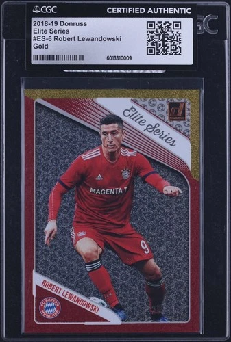 Robert Lewandowski 2018 Panini Donruss Elite Series Gold /75