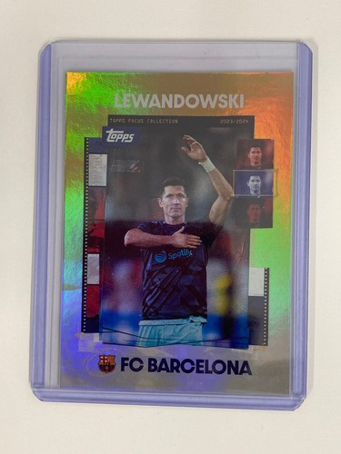 Robert Lewandowski 2024 Topps FC Barcelona Focus Parallel /50