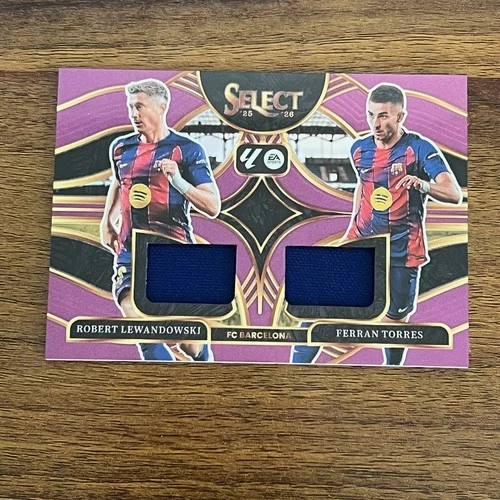 Robert Lewandowski / Ferran Torres 2025 Panini La Liga Select Purple /49