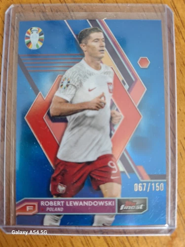 Robert Lewandowski 2023 Topps Finest Blue Refractor /150