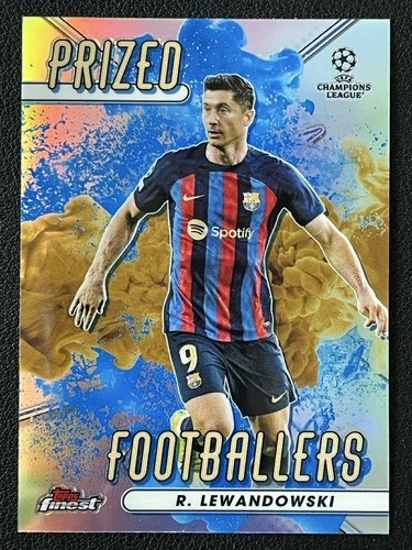 Robert Lewandowski 2022 Topps Finest Fusion Blue Gold