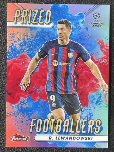 Robert Lewandowski 2022 Topps Finest Fusion Red Blue /50