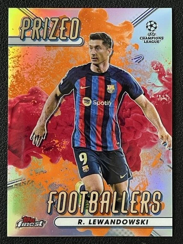 Robert Lewandowski 2022 Topps Finest Fusion Red Orange