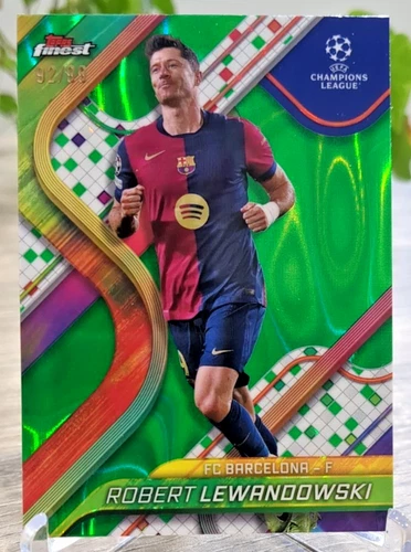 Robert Lewandowski 2025 Topps Finest Green Lava /99
