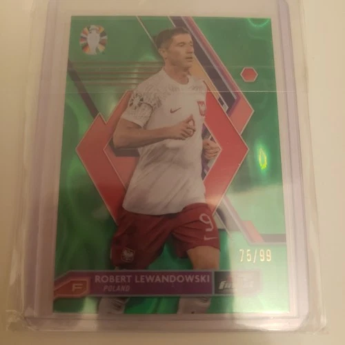 Robert Lewandowski 2024 Topps Finest Green Wave /99