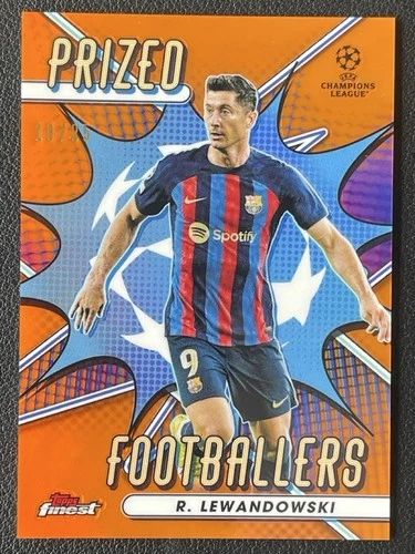 Robert Lewandowski 2023 Topps Finest Orange /25