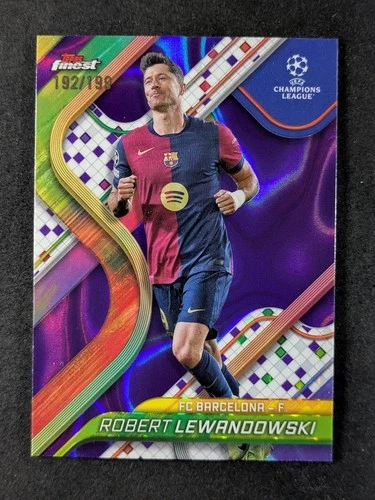 Robert Lewandowski 2024 Topps Finest Purple Lava Refractor 192/199