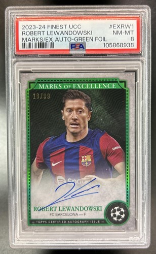 Robert Lewandowski 2023 Topps Finest UCC Green /99