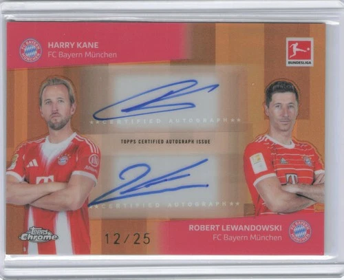 Robert Lewandowski / Harry Kane 2025 Topps Chrome Bundesliga Orange /25
