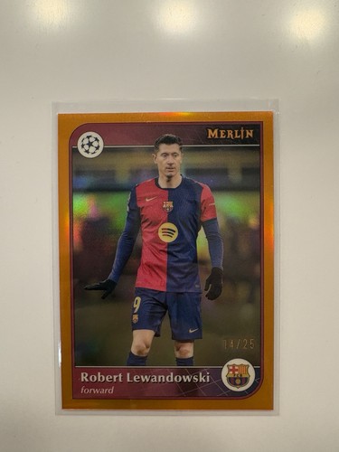Robert Lewandowski 2024 Topps Merlin Chrome /25