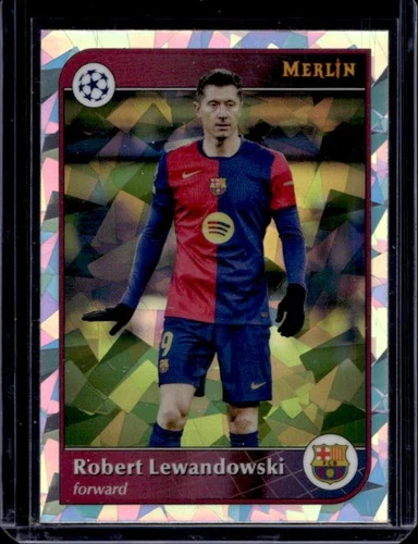 Robert Lewandowski 2024 Topps Merlin Chrome Atomic Refractor #96