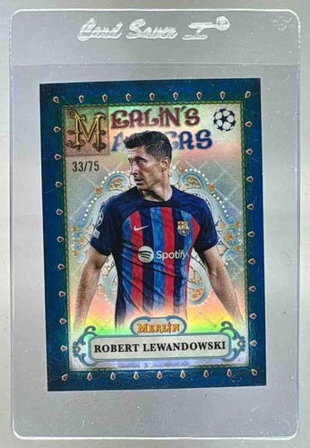 Robert Lewandowski 2022 Topps Merlin Chrome Blue Refractor /75