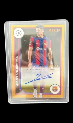 Robert Lewandowski 2023 Topps Merlin Chrome Gold /50